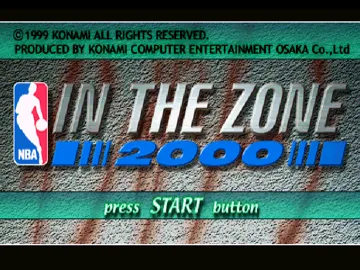 NBA in the Zone 2000 (US) screen shot title